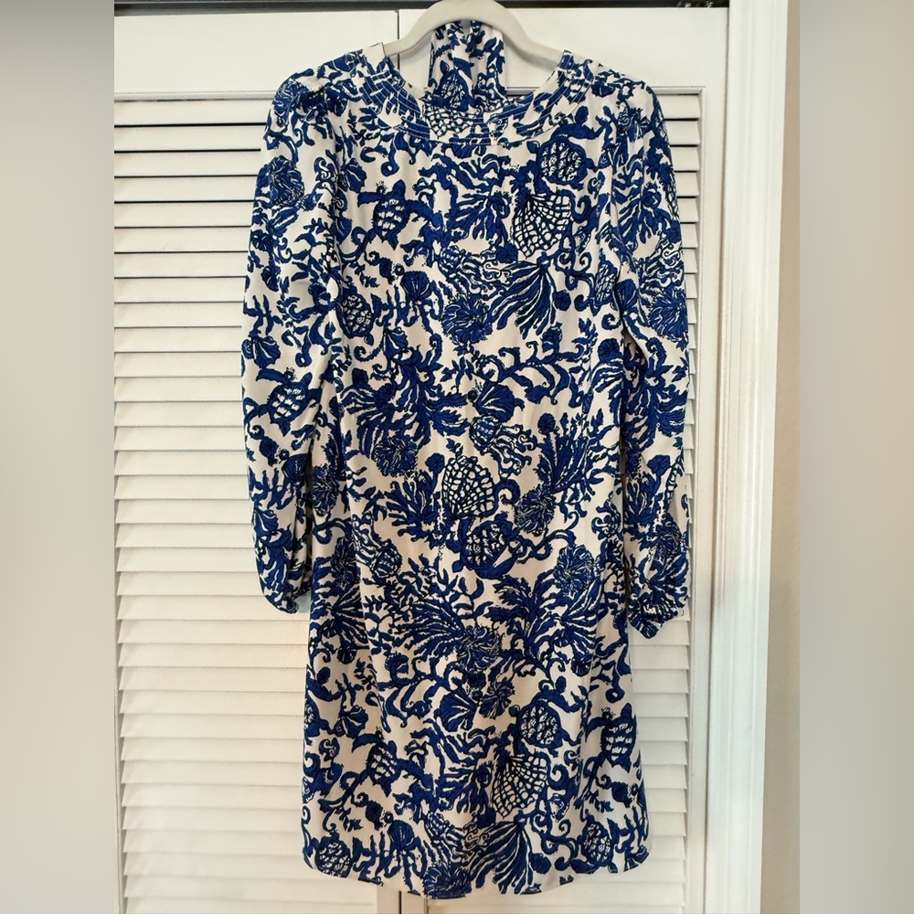 Lilly Pulitzer OLIVINE DRESS, print: DEEPER COCONUT RIDE WITH ME; size 4 NWT - Picture 9 of 10
